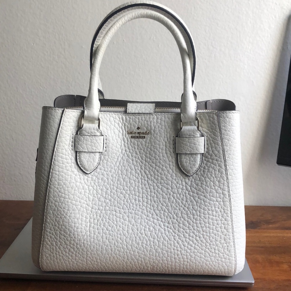 Kate Spade Large White Satchel Purse